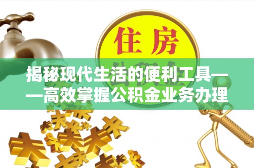 全国揭秘现代生活的便利工具——高效掌握公积金业务办理流程的关键步骤